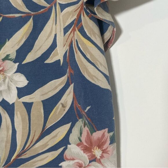 Vintage Polo Ralph Lauren Polo Shirt Floral Hawaiian Pique Cotton Men Sz Large - Picture 8 of 9